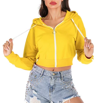 

2020 Autumn Winter Women Hoodies Large Size Solid Color Zipper Long Sleeve Hooded Pullovers Casual Loose Sweatshirt Wild Tops