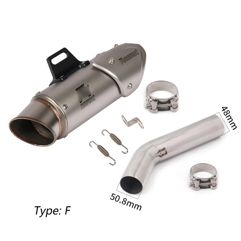 For 2006-2007 Suzuki GSXR600 GSXR750 Motorcycle Exhaust Pipe Mid Slip On 51 mm Escape No Db Killer Delete Replace Catalyst