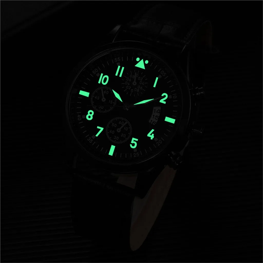 2021 Men Watch Popular Men Leather Watch With Calendar Function Plus Luminous Function Watch Mature Men Business Watch Relogio