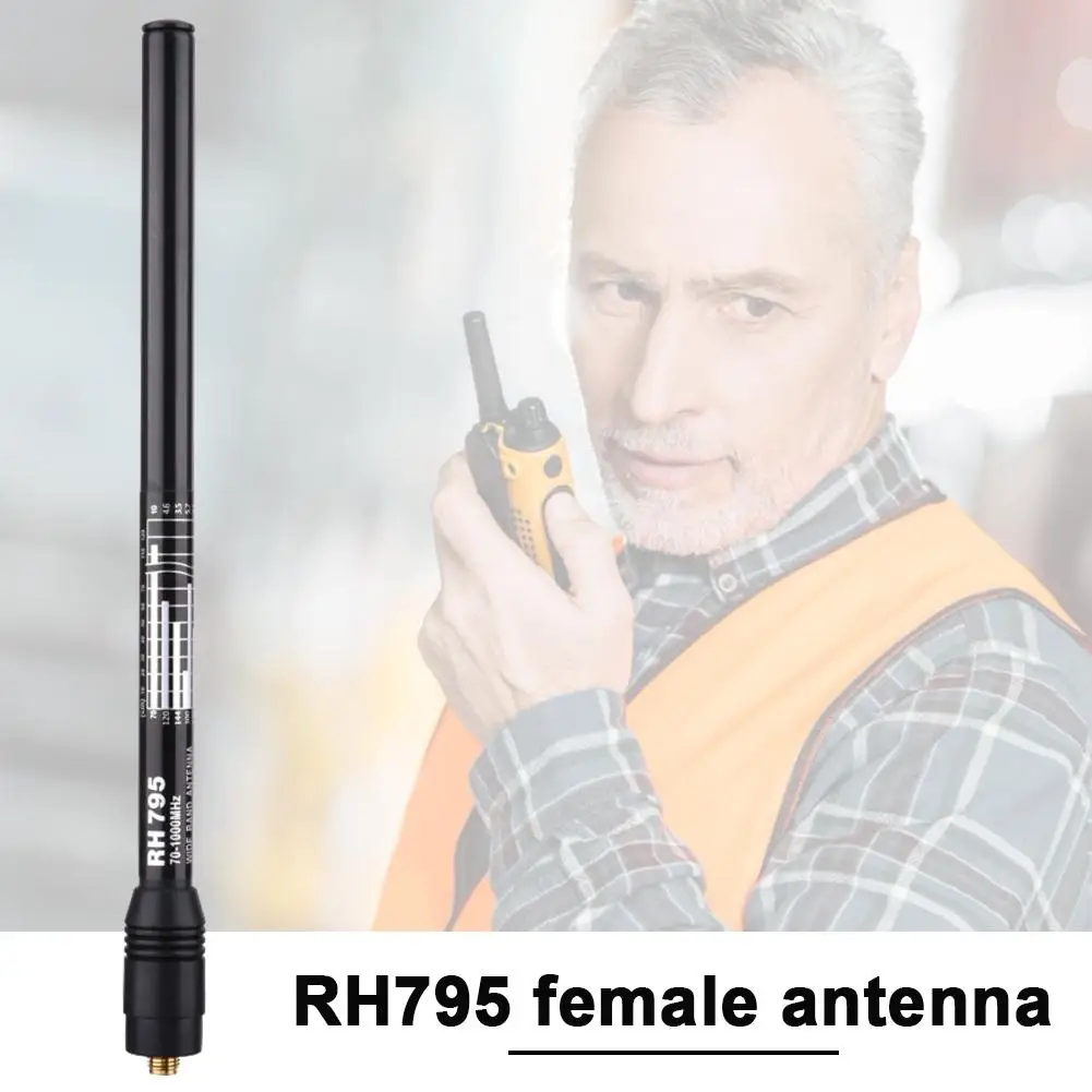 RH795 Женская антенна SMA женский широкий диапазон 70 1000 МГц полицейский цифровой