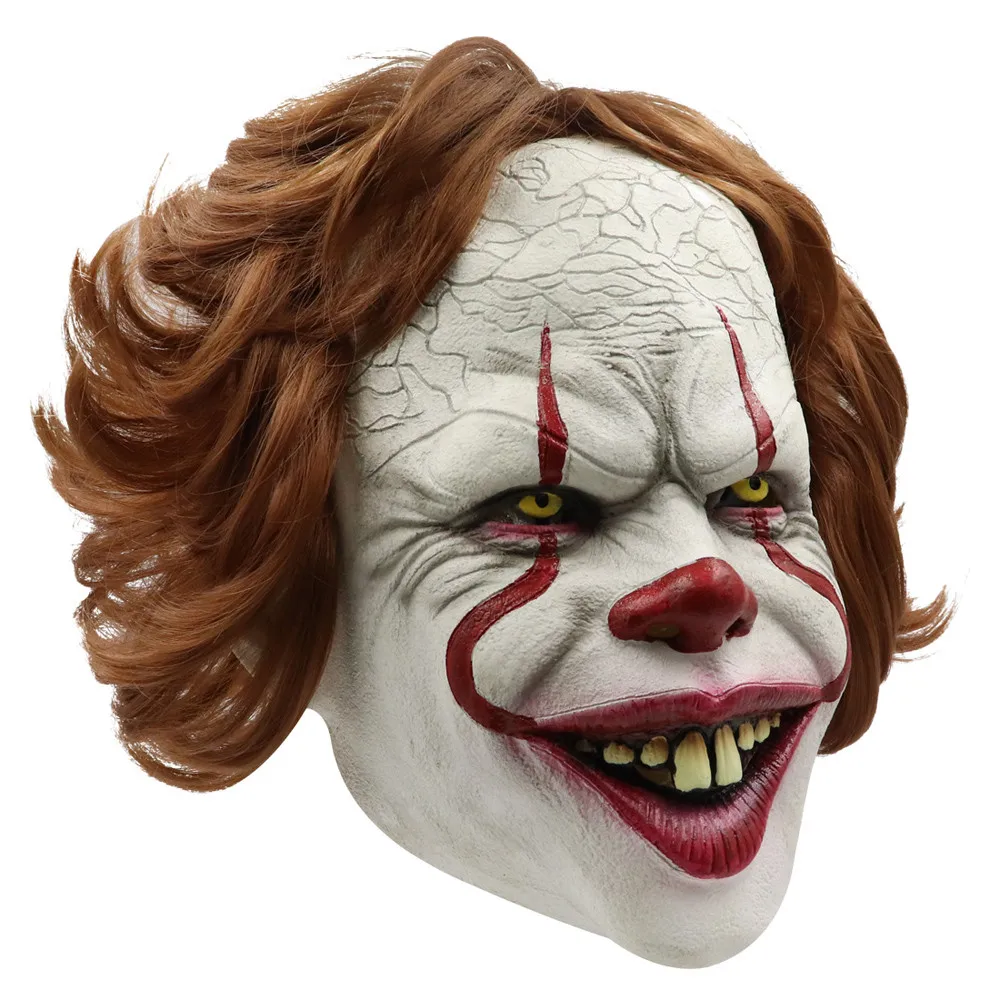 Pennywise Клоун Маска Хэллоуин пугающая Маска Клоун Маска Стивен ИТ маска Pennywise ужас Клоун Маска Аксессуары для косплея S24