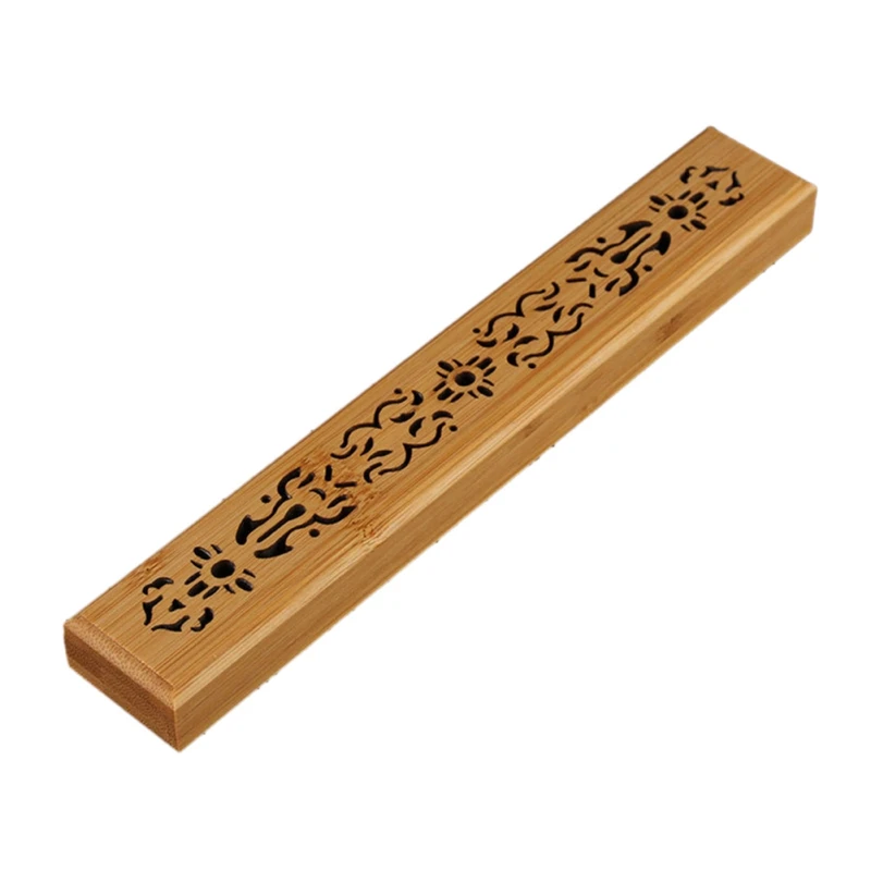 Ретро натуральный деревянный резной цветок ладан курильница Joss-stick вставленный держатель золовянный ароматерапия домашний декор ремесла - Цвет: F