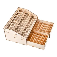 Natural Wooden Paint Rack Stand Pigment Ink Bottle Paints Tool Storage Cabinet Holder Organizer for Multi Bottles of Paints 1