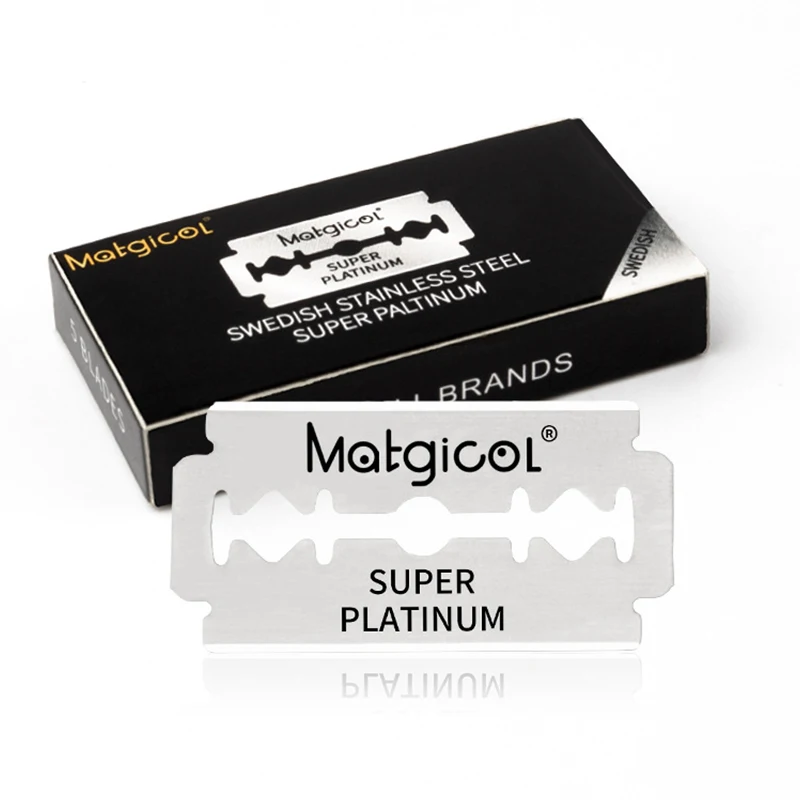 

Double Edge Blade Stainless Steel Ultra-sharp Safety Razor Blades To Shave Blade For Manual Razor 10 Pcs