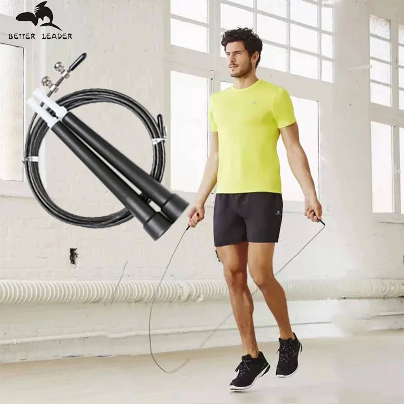 

Weighted Jump Rope Adjustable Wire Rope with Bearing Comfortable Plastic Handle Skipping Rope for Workout and Fitness Training