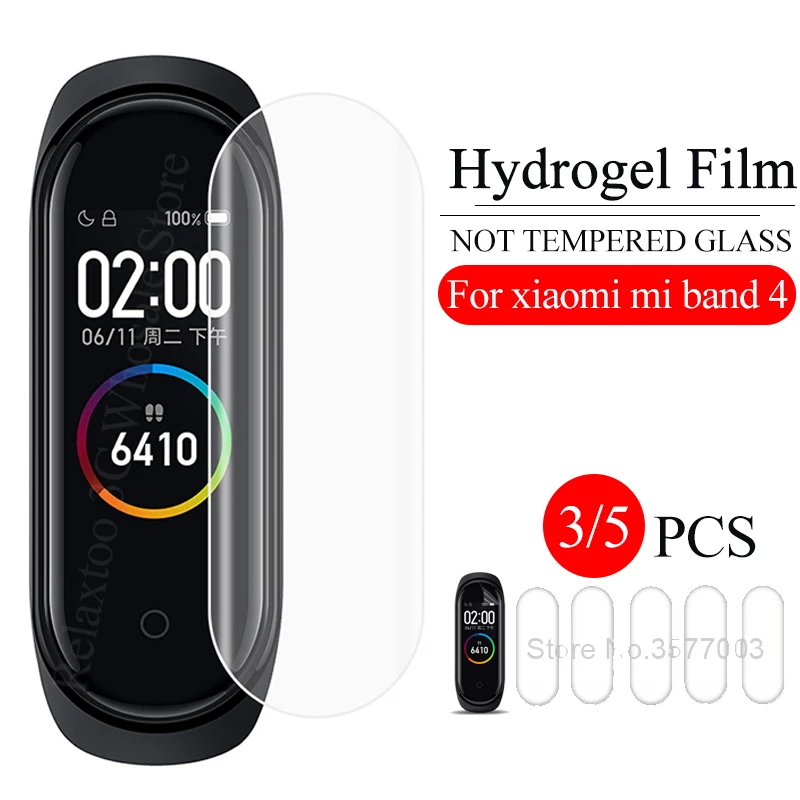 Защитная пленка для xiaomi mi band 4 3/5 шт. мягкая из ТПУ не закаленное стекло |