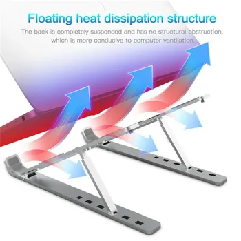 

Aluminum Alloy Adjustable Laptop Stand Folding Portable for Notebook MacBook Computer Bracket Lifting Cooling Holder Non-slip