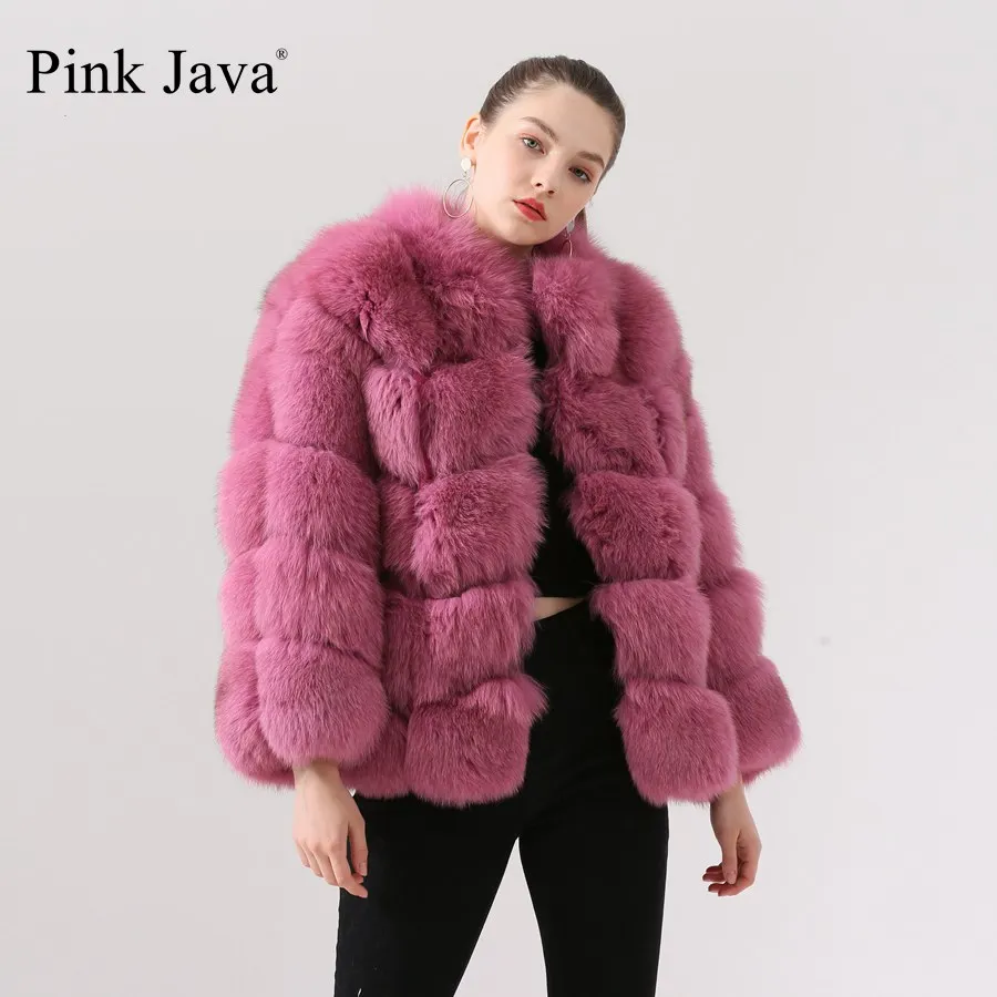 Розовый java QC19025 Новое поступление горячая Распродажа шуба из натурального