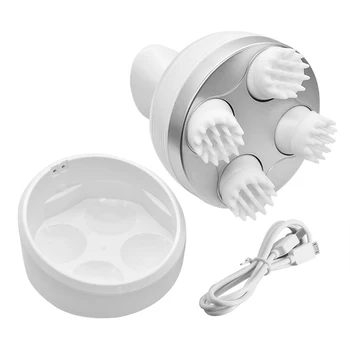 

3D Waterproof Electric Head Massage Wireless Scalp Massager Prevent Hair Loss Body Deep Tissue Kneading Vibrating Health Care