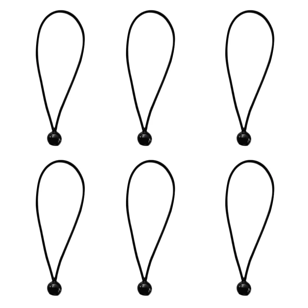 6pcs Multipurpose 5.9 inch Heavy Duty Tarp Canopy Bungee Cords with Ball UV Protection