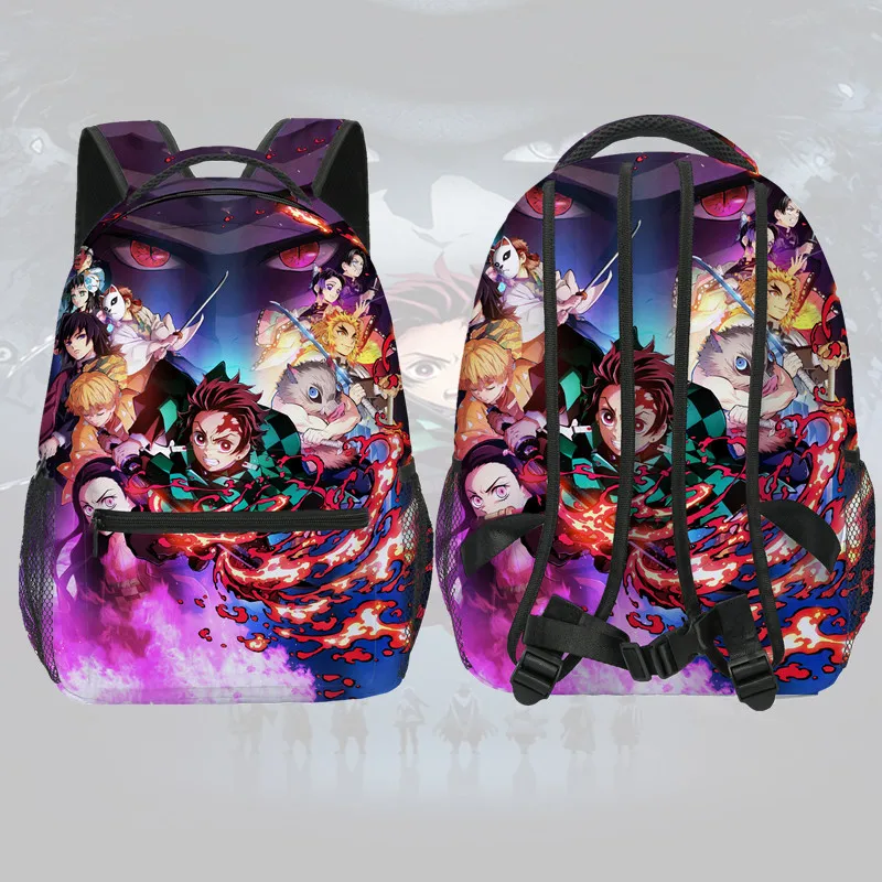 

Двусторонняя сумка для косплея с аниме «рассекающий демонов», вместительный рюкзак, школьные сумки для ноутбука, рождественский подарок