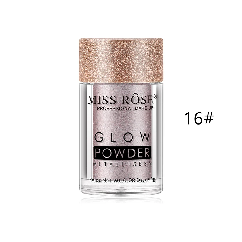 MISS ROSE Shimmer Свободные Тени для век Пудра Макияж Пигмент Водонепроницаемый Блеск Тени для век 3D телесный металлик глаза Пудра Косметика