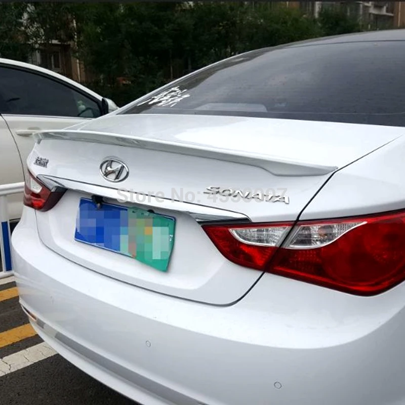 Спойлер для hyundai Sonata, 2011, 2012, 2013, ABS, пиратский цвет, внешний задний спойлер, задний багажник, крыло, украшение для автомобиля, стиль