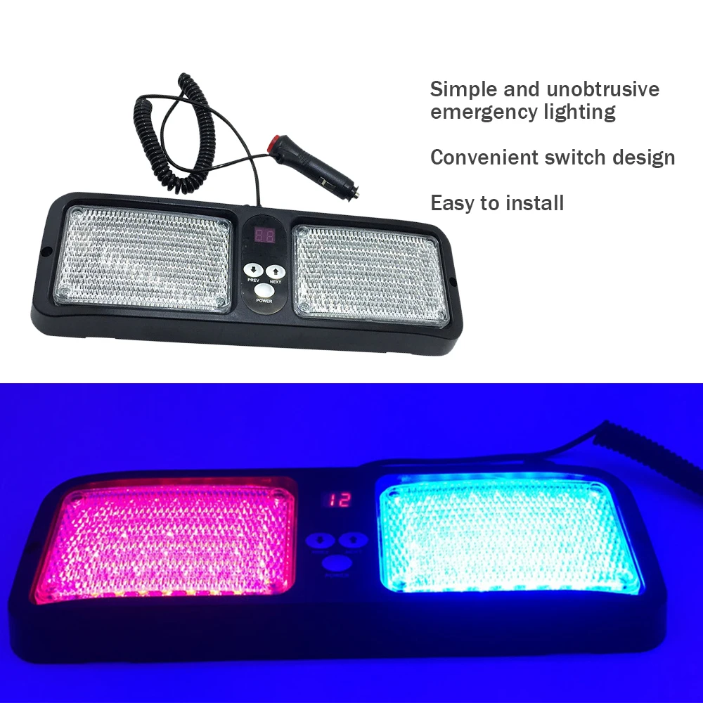 Blue Emergency Visor Lights