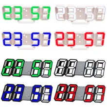 Table-Clock Alarm Livingroom Digital Display Home-Decoration 3D LED USB Time 8-Shaped