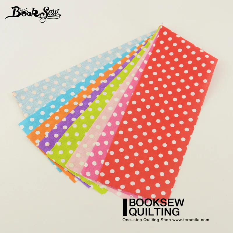 7PCS / Lot 9CMx50CM  Colorful Design Jelly Rolls Strips Fabric TIssue Material Booksew Cotton Plain Fabric Home Textile