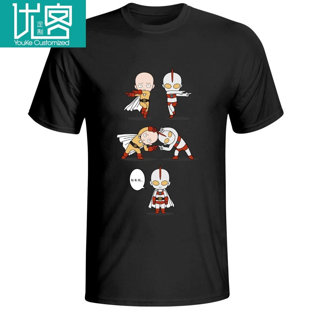 Футболка Saitama Ultraman Crossover Fusion новинка аниме креативная забавная футболка