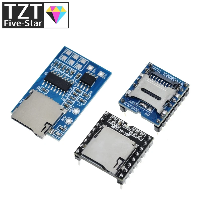 1/3PCS WTV020 GPD2846A Mini MP3 Player Modul TF Karte MP3 Sound Modul Stimme Modul Für Arduino GM netzteil Modul – Detail 3