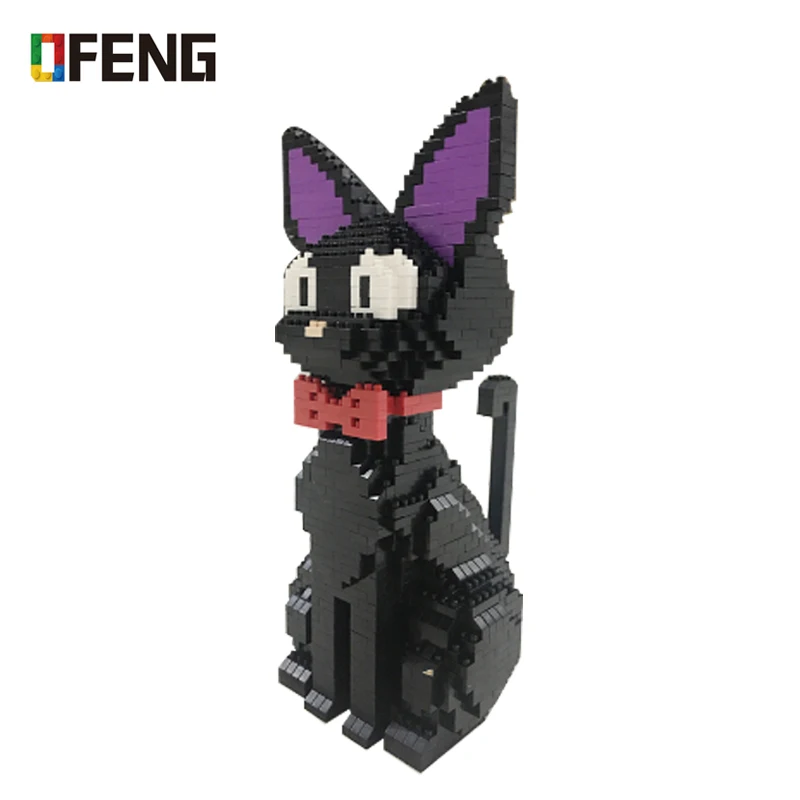 Babu 8806 мультфильм JiJi Черный кот сидят животные Домашние 3D модель 1780 шт. DIY Алмазный