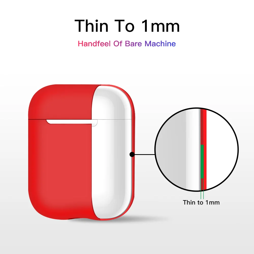 Мягкий силиконовый чехол FONKEN для оригинальных Airpods, чехол, защитный чехол для наушников, сумка для Airpods, зарядная коробка, TWS, Bluetooth наушники