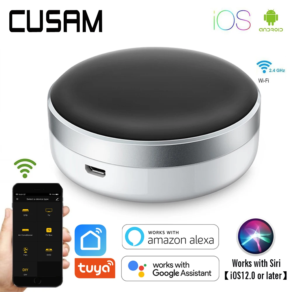 Smart Life Home Automation Universal Remote Controller WIFI+IR Control Air Condition TV Work with Google Assistant Alexa Siri