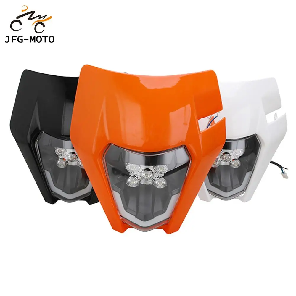 Motorcycle Universal LED Headlight Front Lamp Mask Lighting Headlamp For KTM Husqvarna EXC XCF XCW TE TC FE 125 250 300 350 450 |