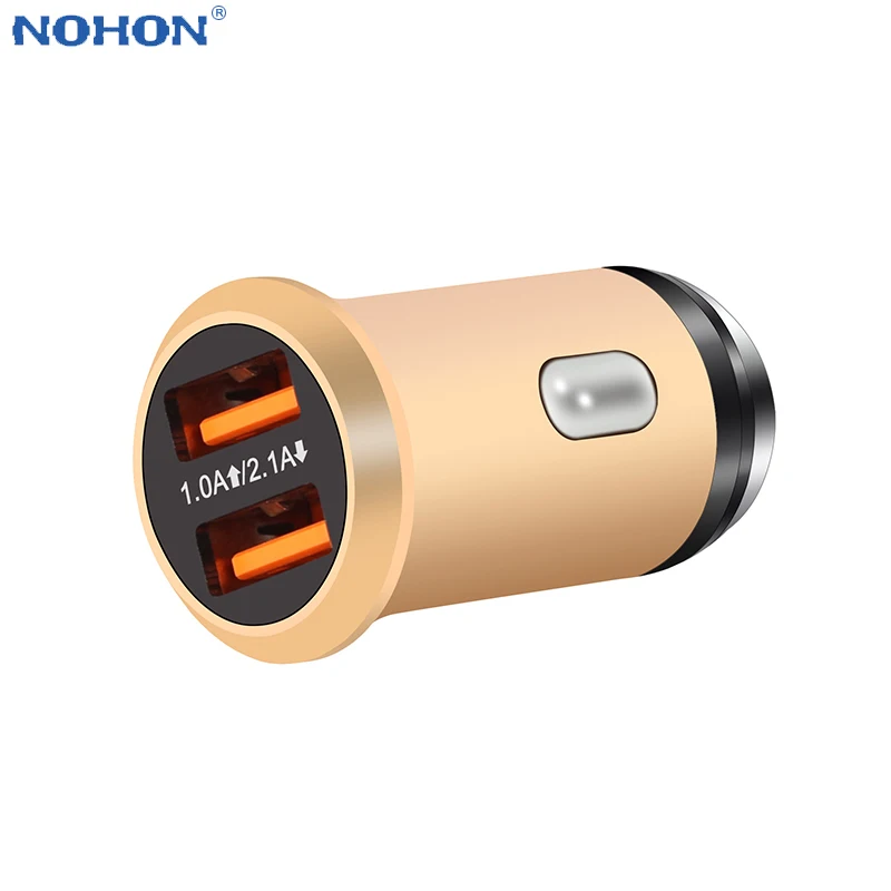 Nohon Universal USB Car Charger For Samsung iPhone 6 7 8 Plus X XS MAX Xiaomi Huawei LG Mobile Phone fast mini adapter Dual Port | Мобильные
