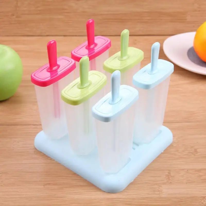 6 шт./компл. DIY Мороженое Форма кубик льда леденец плесень лоток смешивание цвет Мороженое создатели плесень