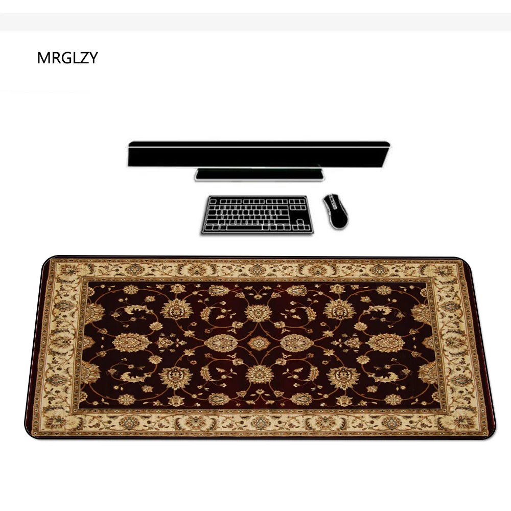 

MRGLZY Retro Style Persian Carpet Pad Carpet Table Cup Mouse Pad Red for Speed Mode Game Pad Large Mouse Pad Desk Mats