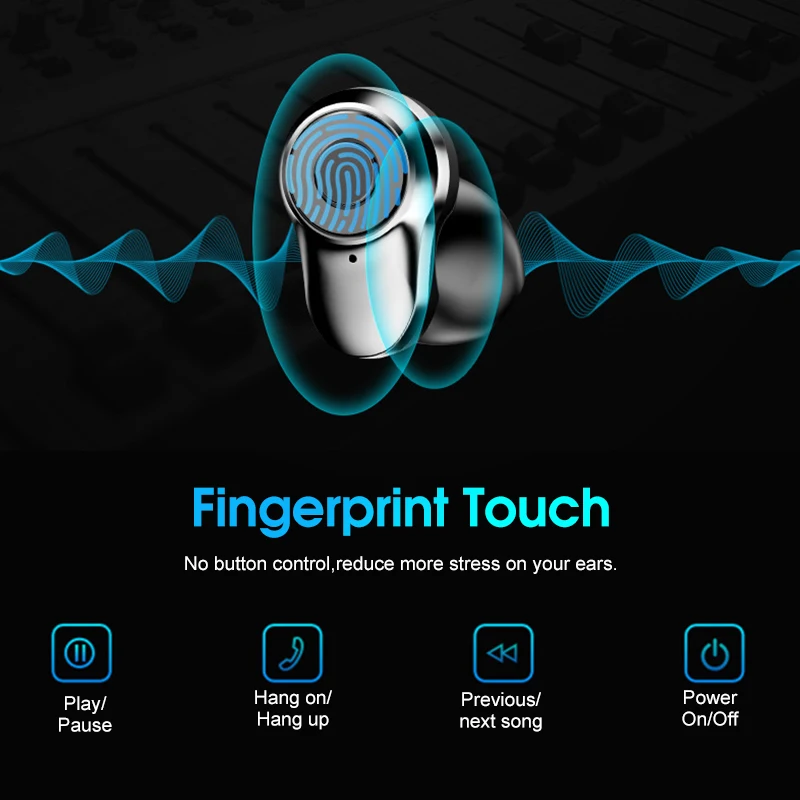 LEORY TWS bluetooth Earphone DSP Niose Cancelling Gaming Earbuds Stereo Smart Touch HD Call Sport Wireless Headset with Mic