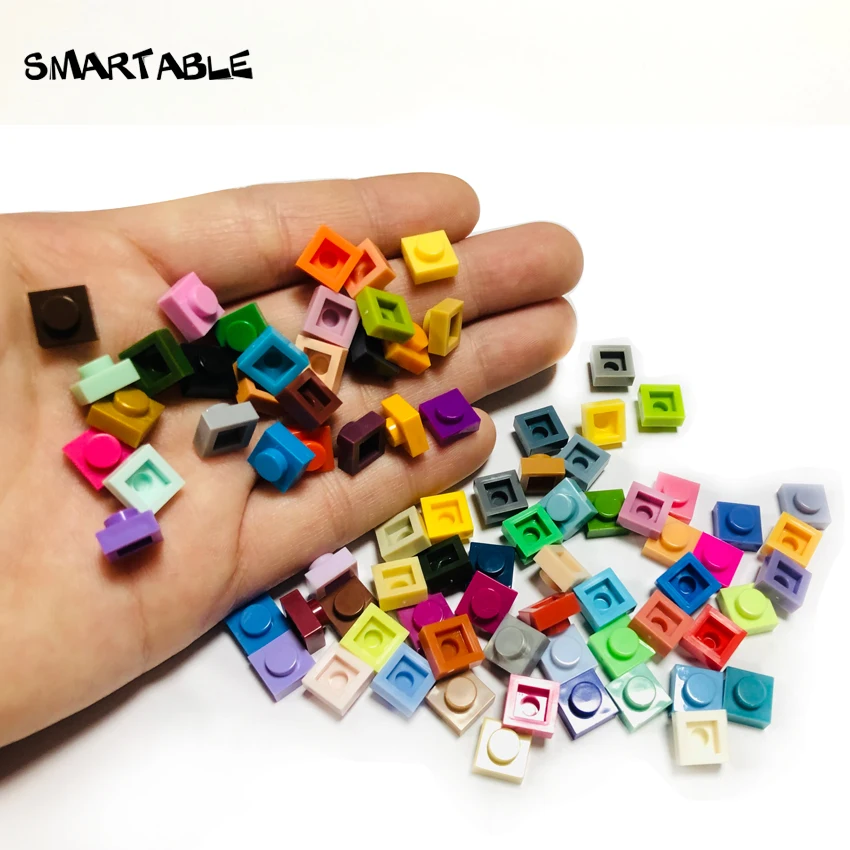 Строительный блок Smartable Plate 1x1 детали MOC сделай сам логотип Pixel Art QR код кирпичная