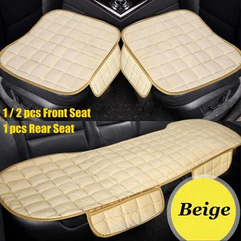 

Car Seat Cover Four Seasons Front Rear Linen Fabric Cushion Breathable Protector Mat Pad Auto accessories Universal Size