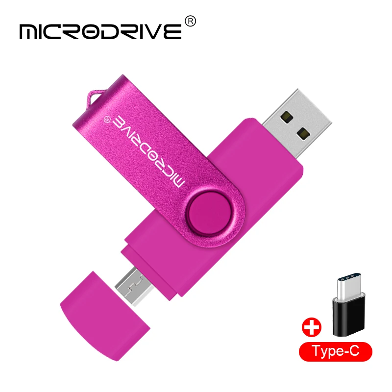 Multifunctional OTG 3 IN 1 type-c USB Flash Drive pendrive 128GB cle usb флэш-накопител stick 8/16/32/64 GB Pen Drive for phone 16gb usb flash drive USB Flash Drives