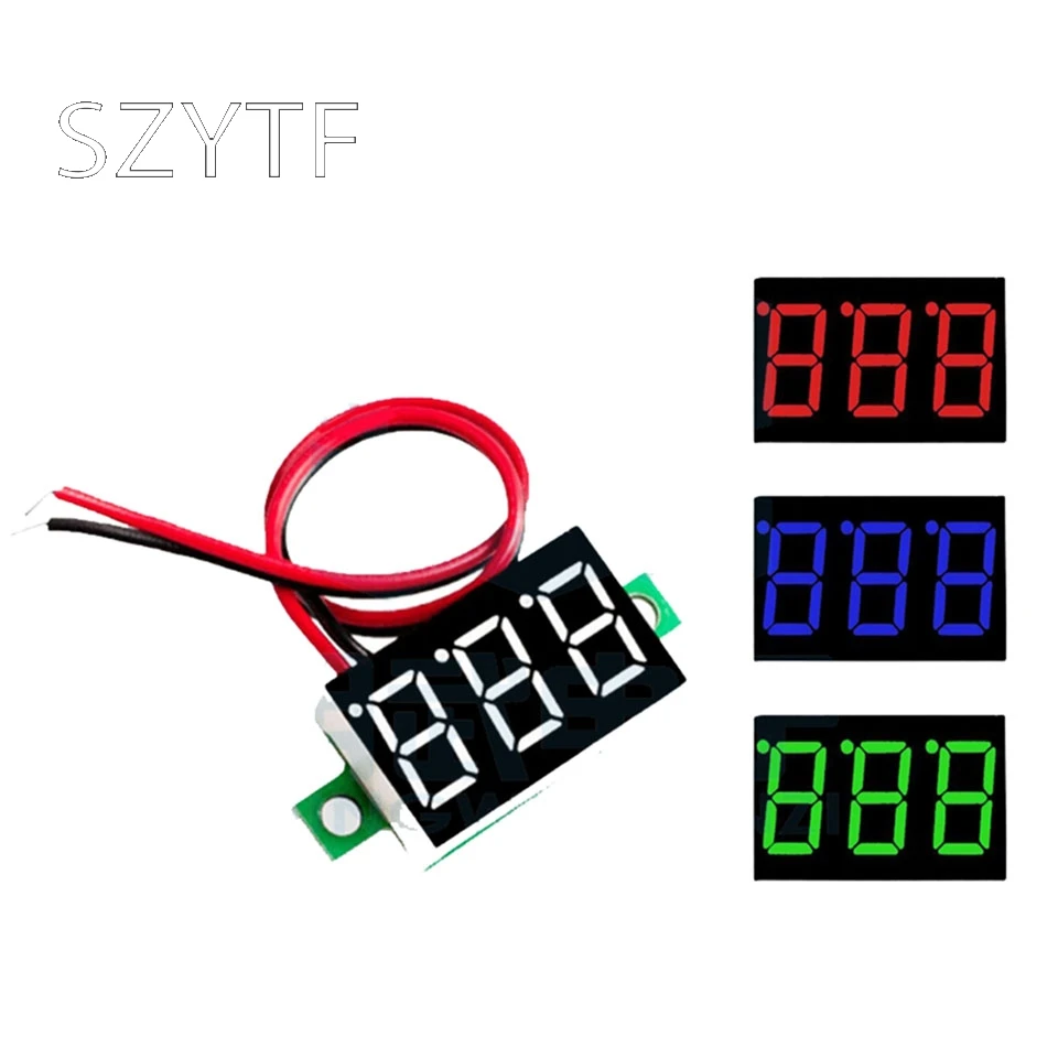 

Two wire voltmeter 0.36 inch DC4.5V 30V voltage DC voltmeter motorcycle number table DRO