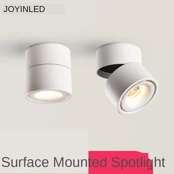 

Unfold Install Spotlight Household LED Ceiling Lamp Living Room Clothing Shop Commercial Cob Track Spot Lights Ceiling