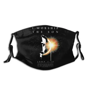 

Mouth Face Mask With Replaceable PM2.5 Filters Christian Saint Bible John 3 16 Vintage Style Anti Haze Protection Mask