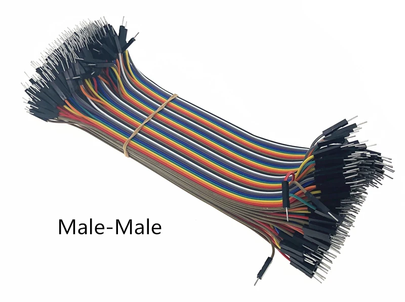 40P DuPont Cable Wire Rainbow Ribbon Jumper Female to Female/Male 10cm-40cm 