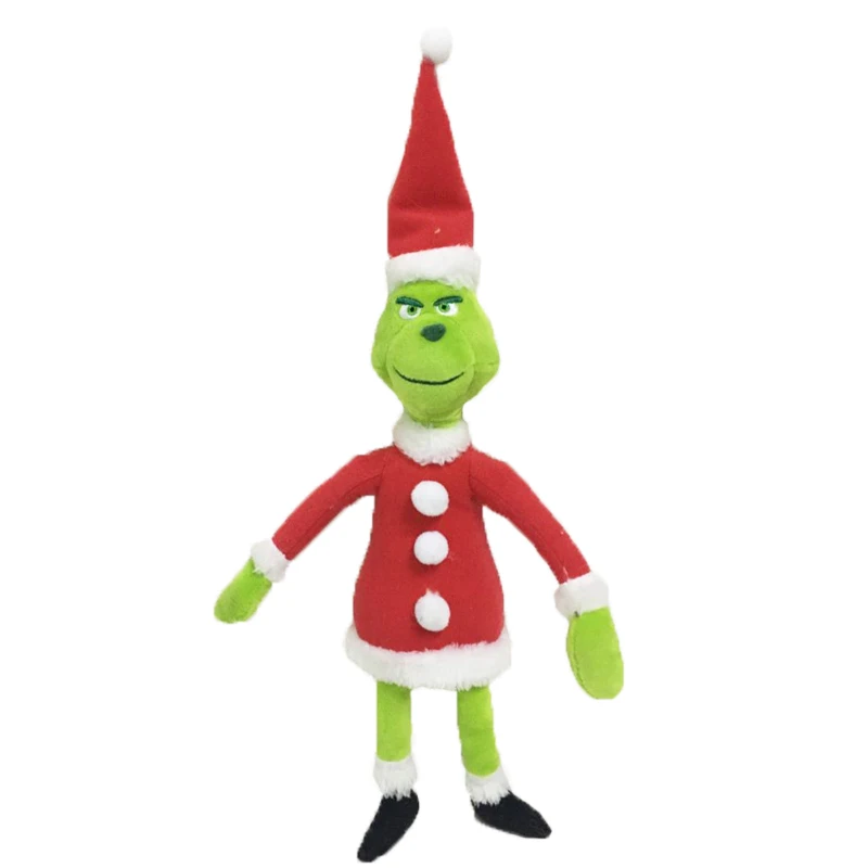 SDM-Grinch 38cm 18-40CM Grinch Plush Toys How the Grinch Stole Christmas Grinch Max Dog Plush Doll Toy Soft Stuffed Toys for Children Kids Gift - Цвет: SDM-Grinch 38cm