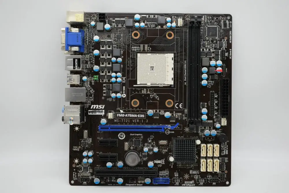 Для материнской платы MSI FM2 A75MA E35 A75 с USB3 SATA3 DVI оригинальная б/у материнская
