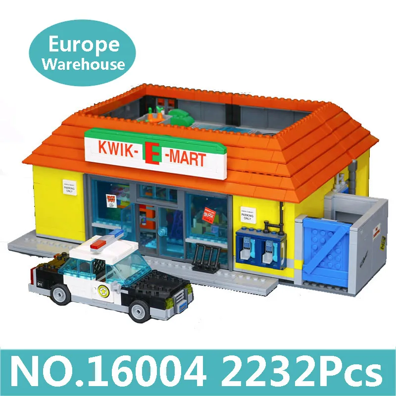 Lepinblocks 16005 Kwik-E-Mart дом Симпсоны строительные блоки набор кино архитектура 71006 детские игрушки Детский подарок King Bricks