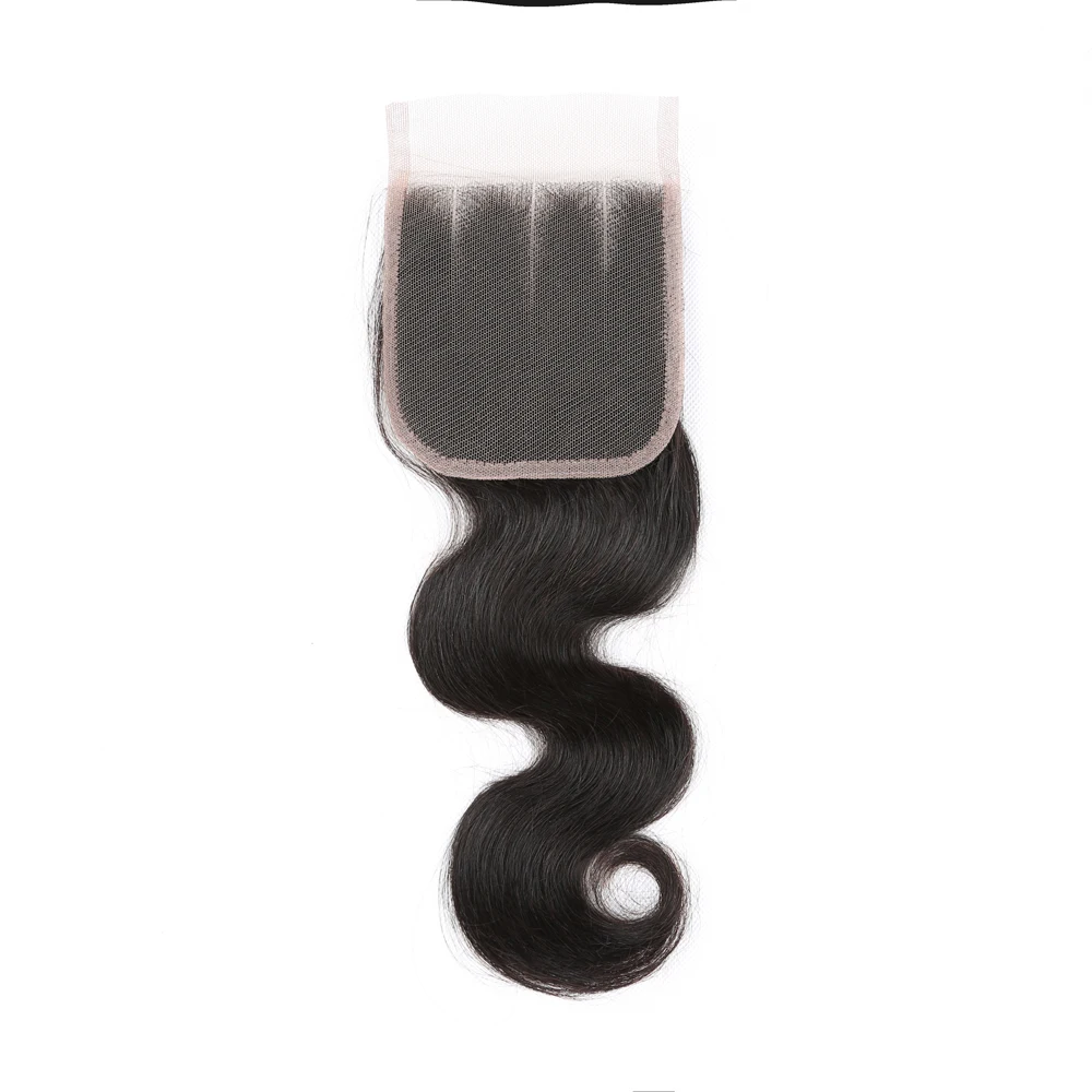 Body Wave Lace Closure Pre Plucked With Baby Hair 100% Remy Brazilian Human Hair 4X4 Transparent Lace Closure Natural Hairline human hair lace closure
