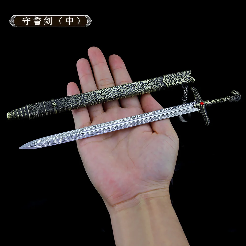 22 см Игра престолов диревольф имеет меч Longclaw Металлическая Модель Коллекция игрушек для детей Подарки - Цвет: Черный