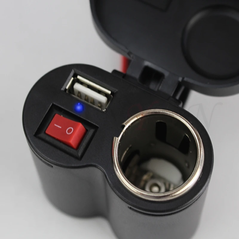 12 В автомобильный мотоцикл велосипед Водонепроницаемый прикуриватель USB зарядное устройство разъем 1 шт. для Honda CB600 599 919 CBR600 250 400 NC700