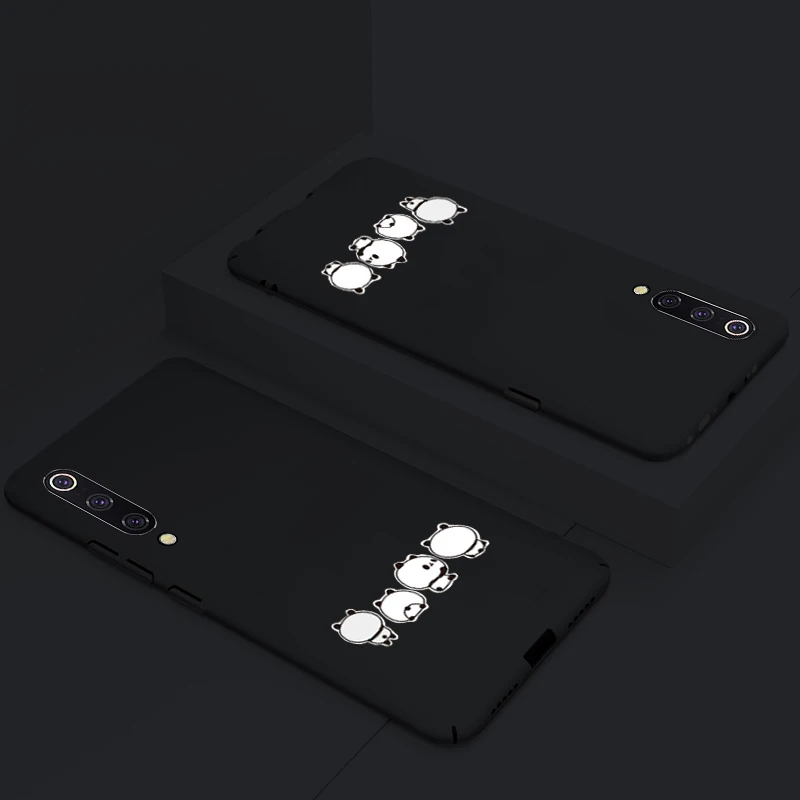 Матовый простой чехол для Xiaomi 9 SE Pro 9T Pro CC9 E A3 Pro Redmi K20 Pro Note 7 8 защитный жесткий чехол оболочка милый мультяшный чехол - Цвет: C