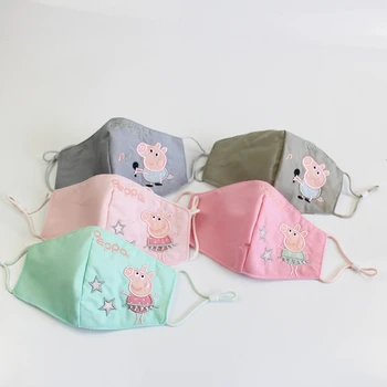 

Anime Peppa Pig Figure Toys Children's Face Mask Peppa George Pig Family Cotton Anti-Dust Washable Maks For Boys Girl Toys 3-10Y