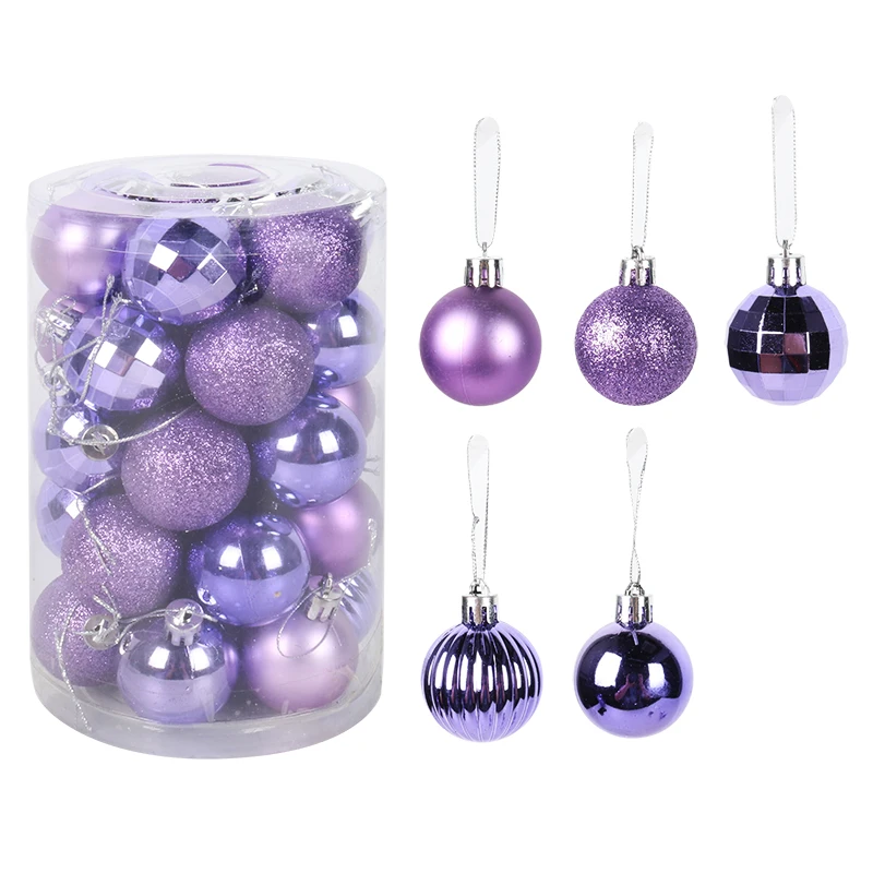 thumbnail image 1 of 34 bolas navideñas redondas de 4 cm para decoración de árbol de Navidad, Noel Natale Kerst Xmas 2024, decoración del hogar, adorno para árbol de Navidad, 1 of 5