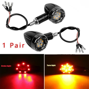 

New Arrival High Quality 2pcs Motorcycle LED Brake Lamp Running Turn Signal Tail Light For Bobber Cafe