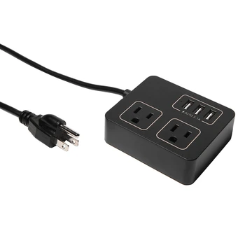 

TOPELY Wiring US Standard Socket, Office Travel Multi-Purpose Smart USB Plug-In Board US Standard Socket, 3USB + 2 End US Standa