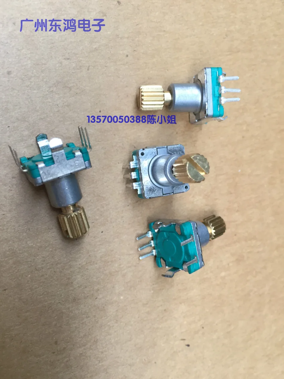 

2PCS/LOT ALPS Alps EC11 encoder with switch 30, positioning number 15, pulse spot, saw tooth shaft length 15MM