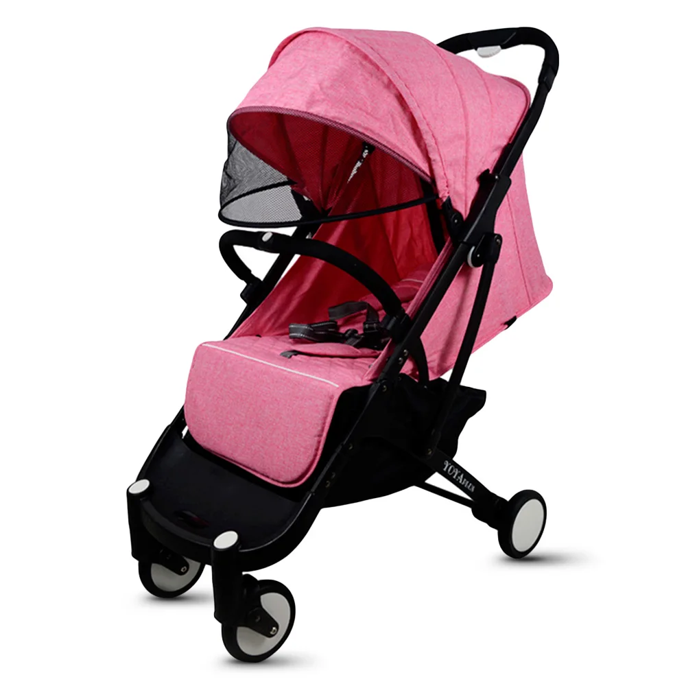 Light Pink YOYAplus A09 складной четырехколесный амортизатор детская коляска - Цвет: Light Pink